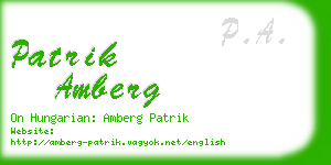 patrik amberg business card